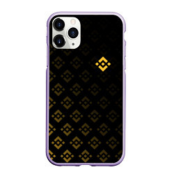 Чехол iPhone 11 Pro матовый BINANCE БИНАНС ПАТТЕРН, цвет: 3D-светло-сиреневый