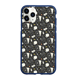 Чехол iPhone 11 Pro матовый Мистический фон, цвет: 3D-тёмно-синий