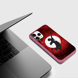 Чехол iPhone 11 Pro матовый Шоё Хината прыжок Haikyu!!, цвет: 3D-малиновый — фото 2