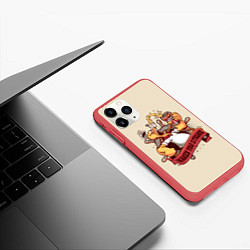 Чехол iPhone 11 Pro матовый Сделаю тебя сильнее, цвет: 3D-красный — фото 2