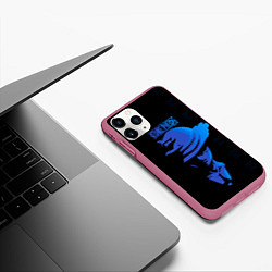 Чехол iPhone 11 Pro матовый Манки Д Луффи One Piece, цвет: 3D-малиновый — фото 2
