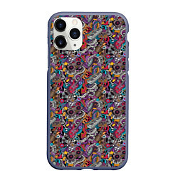 Чехол iPhone 11 Pro матовый Музыкальные Инструменты, цвет: 3D-серый