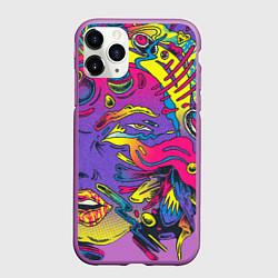 Чехол iPhone 11 Pro матовый Мысли наружу, цвет: 3D-фиолетовый
