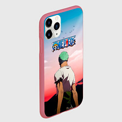 Чехол iPhone 11 Pro матовый Ророноа Зоро эпичный One Piece, цвет: 3D-малиновый — фото 2