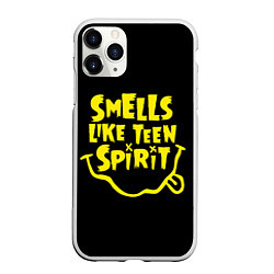 Чехол iPhone 11 Pro матовый Smells like teen spirit, цвет: 3D-белый