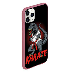 Чехол iPhone 11 Pro матовый KARATE T-REX, цвет: 3D-малиновый — фото 2