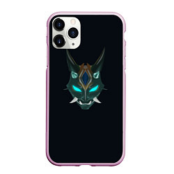 Чехол iPhone 11 Pro матовый Genshin Impact - Xiao, цвет: 3D-розовый