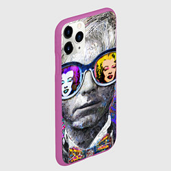 Чехол iPhone 11 Pro матовый Andy Warhol Энди Уорхол, цвет: 3D-фиолетовый — фото 2