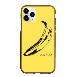Чехол iPhone 11 Pro матовый Энди Уорхол - Банан, цвет: 3D-коричневый