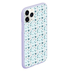 Чехол iPhone 11 Pro матовый Морской фон, цвет: 3D-светло-сиреневый — фото 2