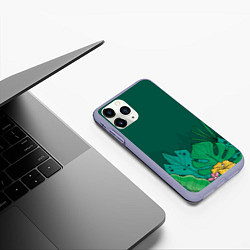 Чехол iPhone 11 Pro матовый Мои джунгли, цвет: 3D-светло-сиреневый — фото 2
