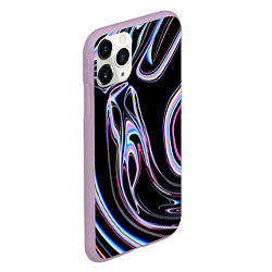 Чехол iPhone 11 Pro матовый Скин - Темная материя, цвет: 3D-сиреневый — фото 2