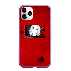 Чехол iPhone 11 Pro матовый МИККИ RED EDITION, цвет: 3D-фиолетовый