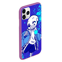 Чехол iPhone 11 Pro матовый UNDERTALE SANS BLUE, цвет: 3D-фиолетовый — фото 2