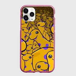 Чехол iPhone 11 Pro матовый Nessy, цвет: 3D-малиновый