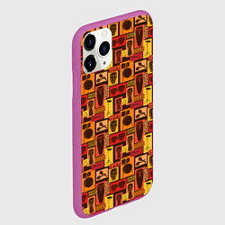 Чехол iPhone 11 Pro матовый Барабанщик, цвет: 3D-фиолетовый — фото 2