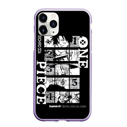 Чехол iPhone 11 Pro матовый ONE PIECE Главные герои, цвет: 3D-светло-сиреневый