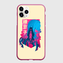Чехол iPhone 11 Pro матовый Nezuko Neon, цвет: 3D-малиновый