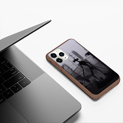 Чехол iPhone 11 Pro матовый СИРЕНОГОЛОВЫЙ В ЦЕПЯХ, цвет: 3D-коричневый — фото 2