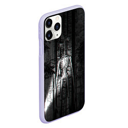 Чехол iPhone 11 Pro матовый СИРЕНОГОЛОВЫЙ GLITCH, цвет: 3D-светло-сиреневый — фото 2