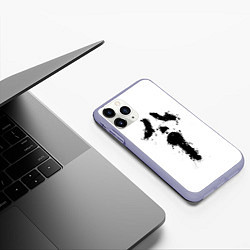Чехол iPhone 11 Pro матовый Крик - Ghost Face, цвет: 3D-светло-сиреневый — фото 2