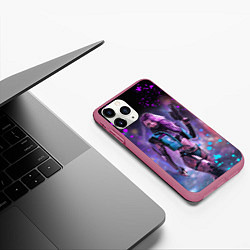 Чехол iPhone 11 Pro матовый CYBERPUNK 2077 NEON КИБЕРПАНК НЕОН Z, цвет: 3D-малиновый — фото 2