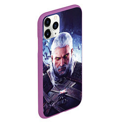 Чехол iPhone 11 Pro матовый THE WITCHER GERALT OF RIVIA, цвет: 3D-фиолетовый — фото 2