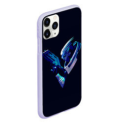 Чехол iPhone 11 Pro матовый Garrus whith gun, цвет: 3D-светло-сиреневый — фото 2