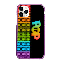 Чехол iPhone 11 Pro матовый POP it АНТИСТРЕСС, цвет: 3D-фиолетовый