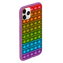 Чехол iPhone 11 Pro матовый ИГРУШКА POP it, цвет: 3D-фиолетовый — фото 2