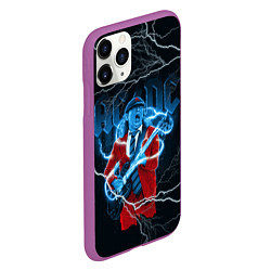 Чехол iPhone 11 Pro матовый ACDC Z, цвет: 3D-фиолетовый — фото 2