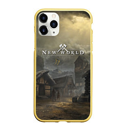 Чехол iPhone 11 Pro матовый New World, цвет: 3D-желтый