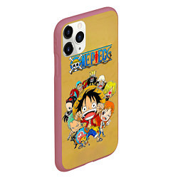 Чехол iPhone 11 Pro матовый Персонажи One Piece Большой куш, цвет: 3D-малиновый — фото 2