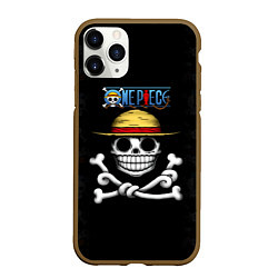 Чехол iPhone 11 Pro матовый Пираты Соломенной Шляпы One Piece, цвет: 3D-коричневый