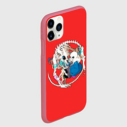 Чехол iPhone 11 Pro матовый Снас и дракон, цвет: 3D-малиновый — фото 2