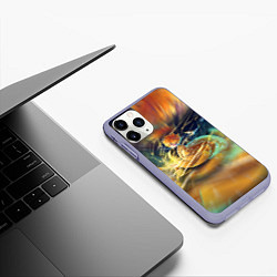 Чехол iPhone 11 Pro матовый ZENITSU ЗЕНИТСУ DEMON SLAYER Z, цвет: 3D-светло-сиреневый — фото 2