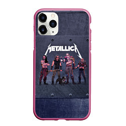 Чехол iPhone 11 Pro матовый METALLICA ГРУППА МЕТАЛЛИКА Z, цвет: 3D-малиновый