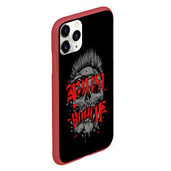 Чехол iPhone 11 Pro матовый Shaddix face, цвет: 3D-красный — фото 2