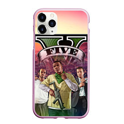 Чехол iPhone 11 Pro матовый GTA V TEAM FOREVER AND EVER, цвет: 3D-розовый