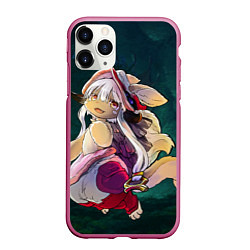 Чехол iPhone 11 Pro матовый Nanachi, цвет: 3D-малиновый