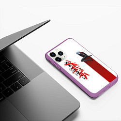 Чехол iPhone 11 Pro матовый EVANGELION ПИЛОТ EVA, цвет: 3D-фиолетовый — фото 2