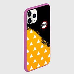 Чехол iPhone 11 Pro матовый КОСТЮМ ЗЕНИЦУ ZENITSU KNY, цвет: 3D-фиолетовый — фото 2