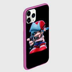 Чехол iPhone 11 Pro матовый Бойфренд показывает язык, цвет: 3D-фиолетовый — фото 2