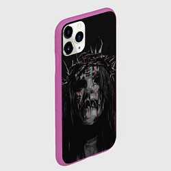Чехол iPhone 11 Pro матовый Joey Jordison, цвет: 3D-фиолетовый — фото 2