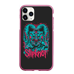 Чехол iPhone 11 Pro матовый Slipknot Monster, цвет: 3D-малиновый