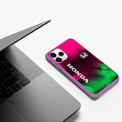 Чехол iPhone 11 Pro матовый NEON HONDA НЕОН ХОНДА, цвет: 3D-фиолетовый — фото 2