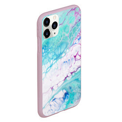 Чехол iPhone 11 Pro матовый Цветная морская пена, цвет: 3D-розовый — фото 2