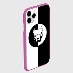 Чехол iPhone 11 Pro матовый PITBULL SYNDICATE ПИТБУЛЬ СИ, цвет: 3D-фиолетовый — фото 2