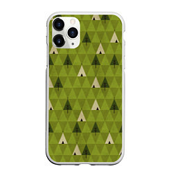 Чехол iPhone 11 Pro матовый Лес Текстура, цвет: 3D-белый