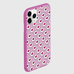 Чехол iPhone 11 Pro матовый Сердечки в облачках, цвет: 3D-фиолетовый — фото 2
